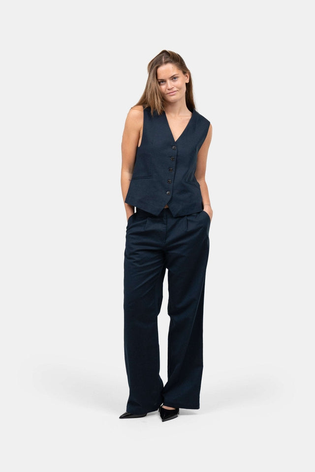 Hør Suitpants Navy |  Skagen-clothing.dk