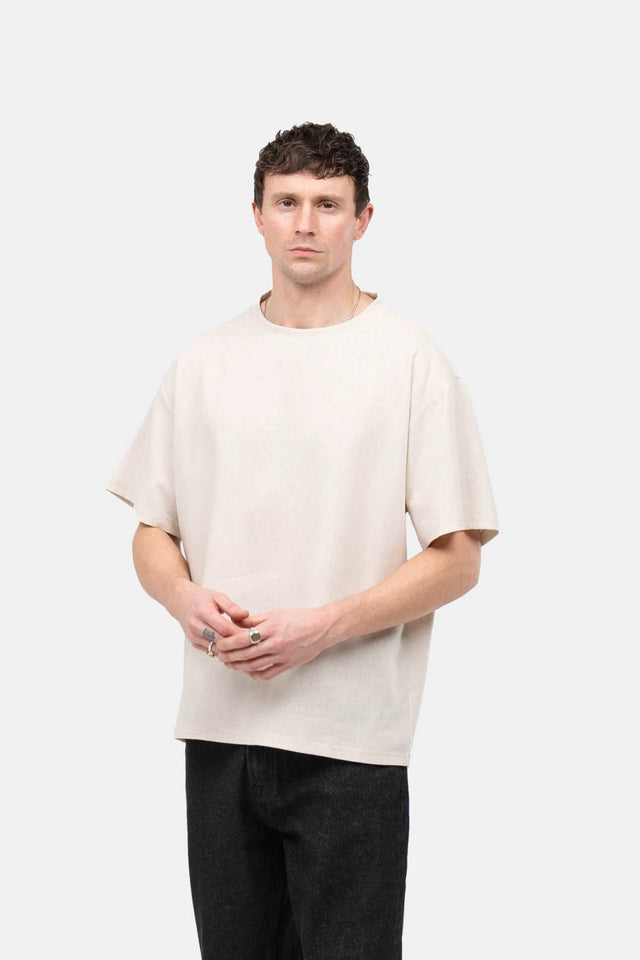 Hør T-shirt Beige |  Skagen-clothing.dk