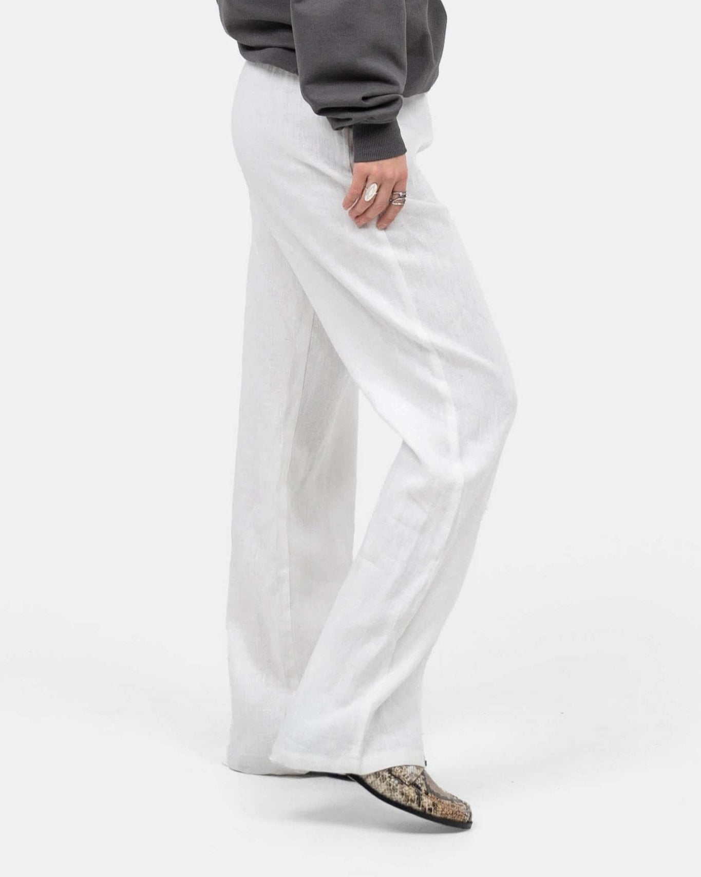 Hørbukser Højtaljede Hvid | Skagen - clothing.dk