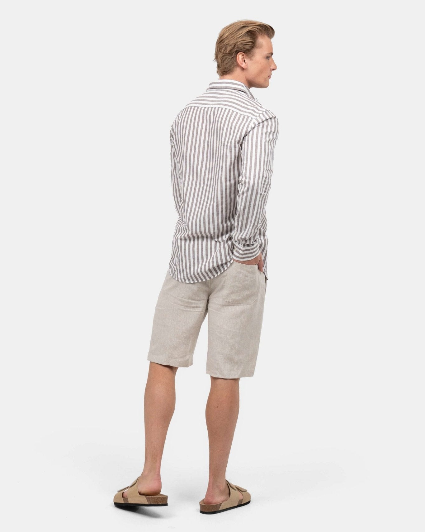 Hørshorts Beige | Skagen - clothing.dk