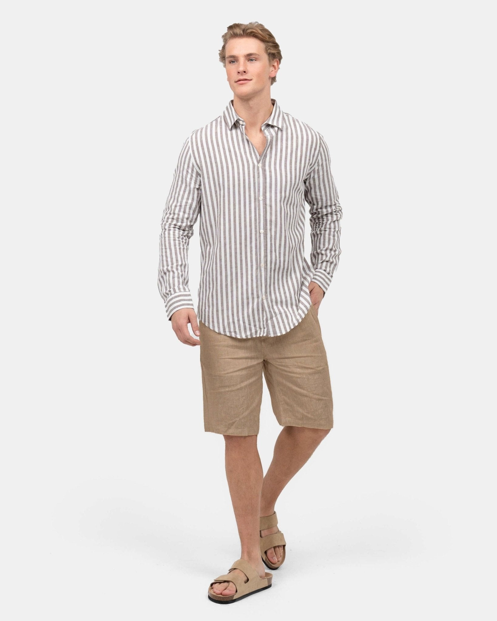 Hørshorts Mokka | Skagen - clothing.dk