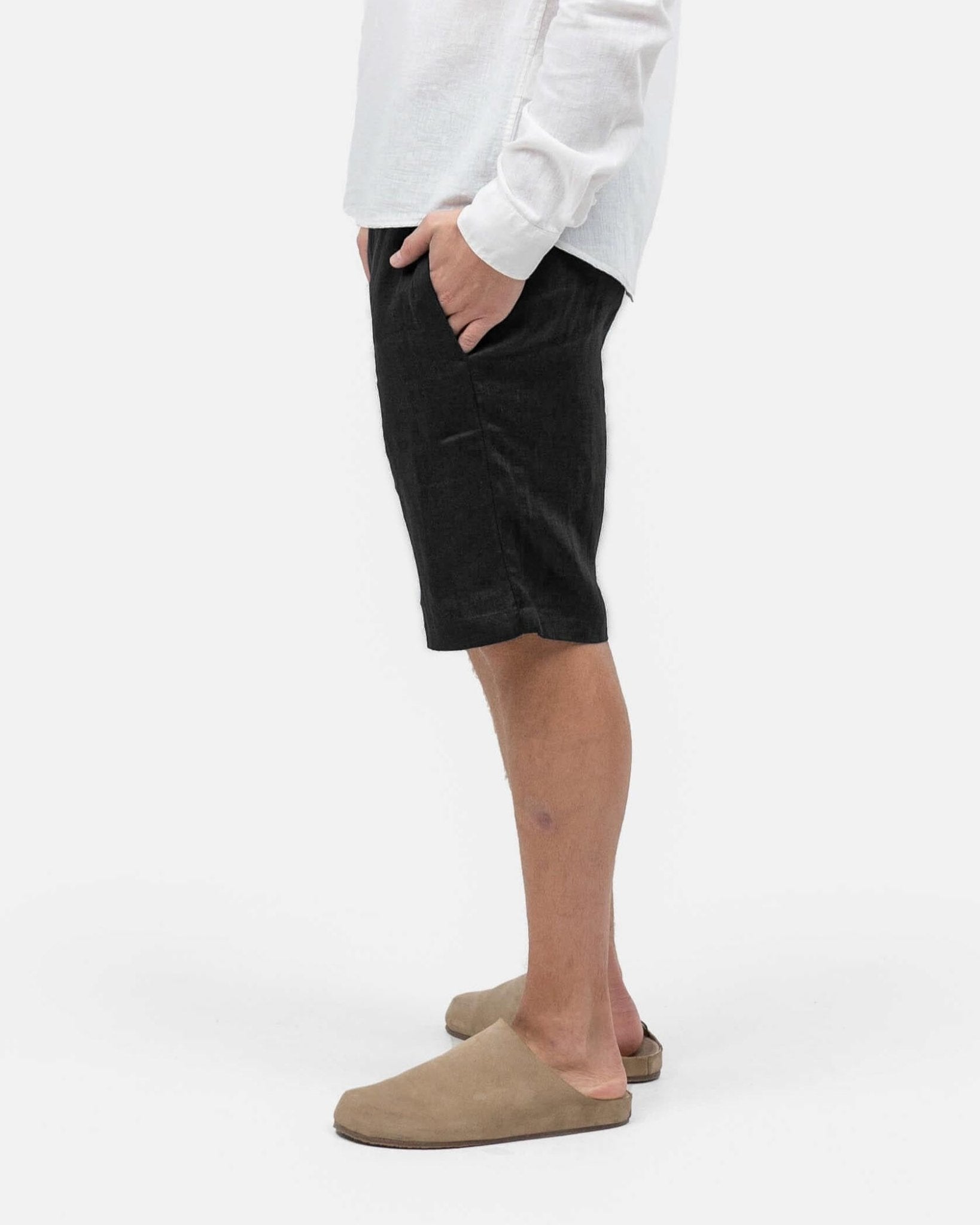Hørshorts Sort | Skagen - clothing.dk