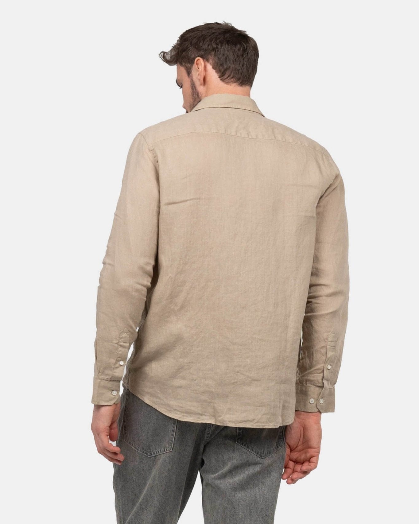 Langærmet Hørskjorte Mokka | Skagen - clothing.dk