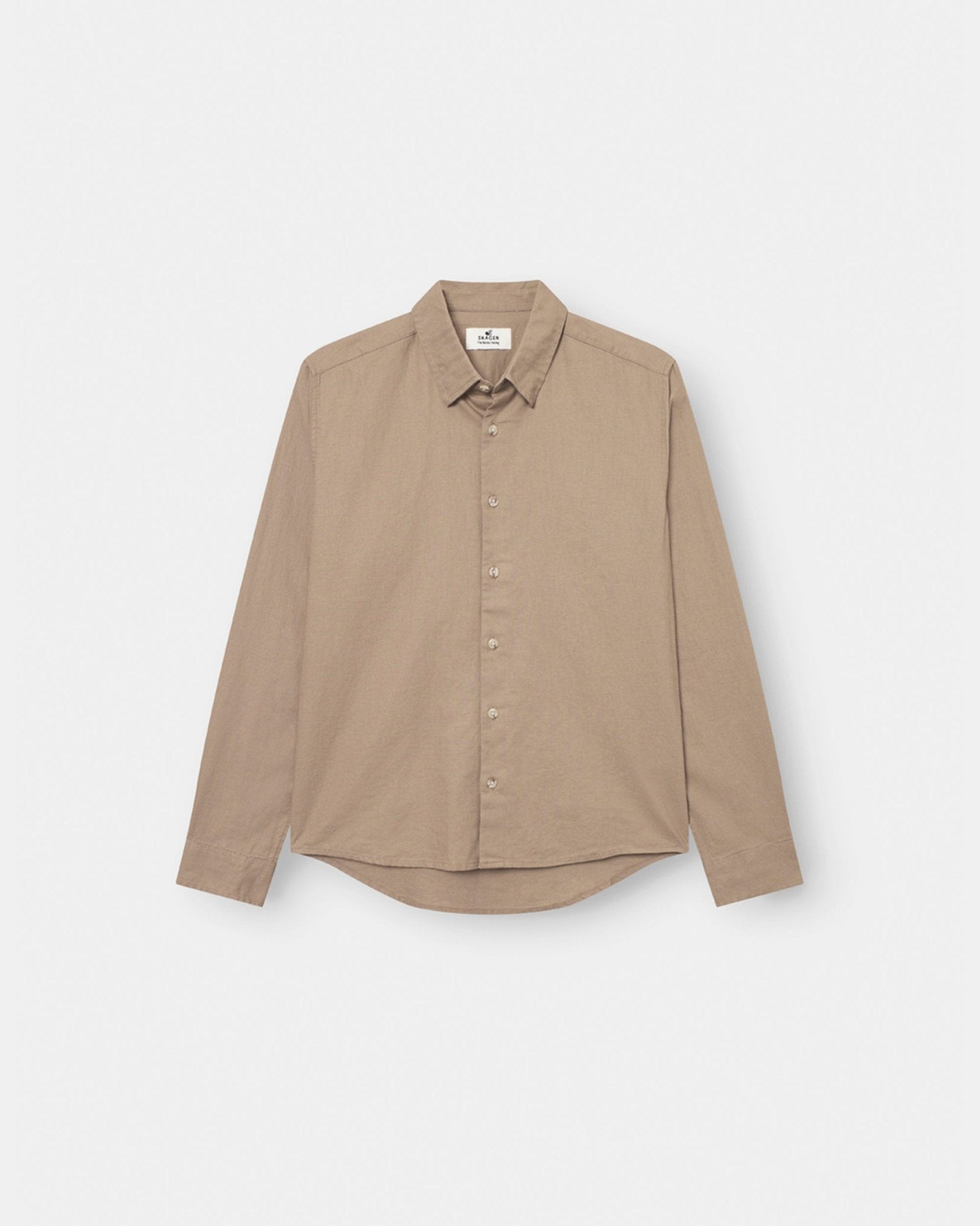 Langærmet Hørskjorte Mokka | Skagen - clothing.dk