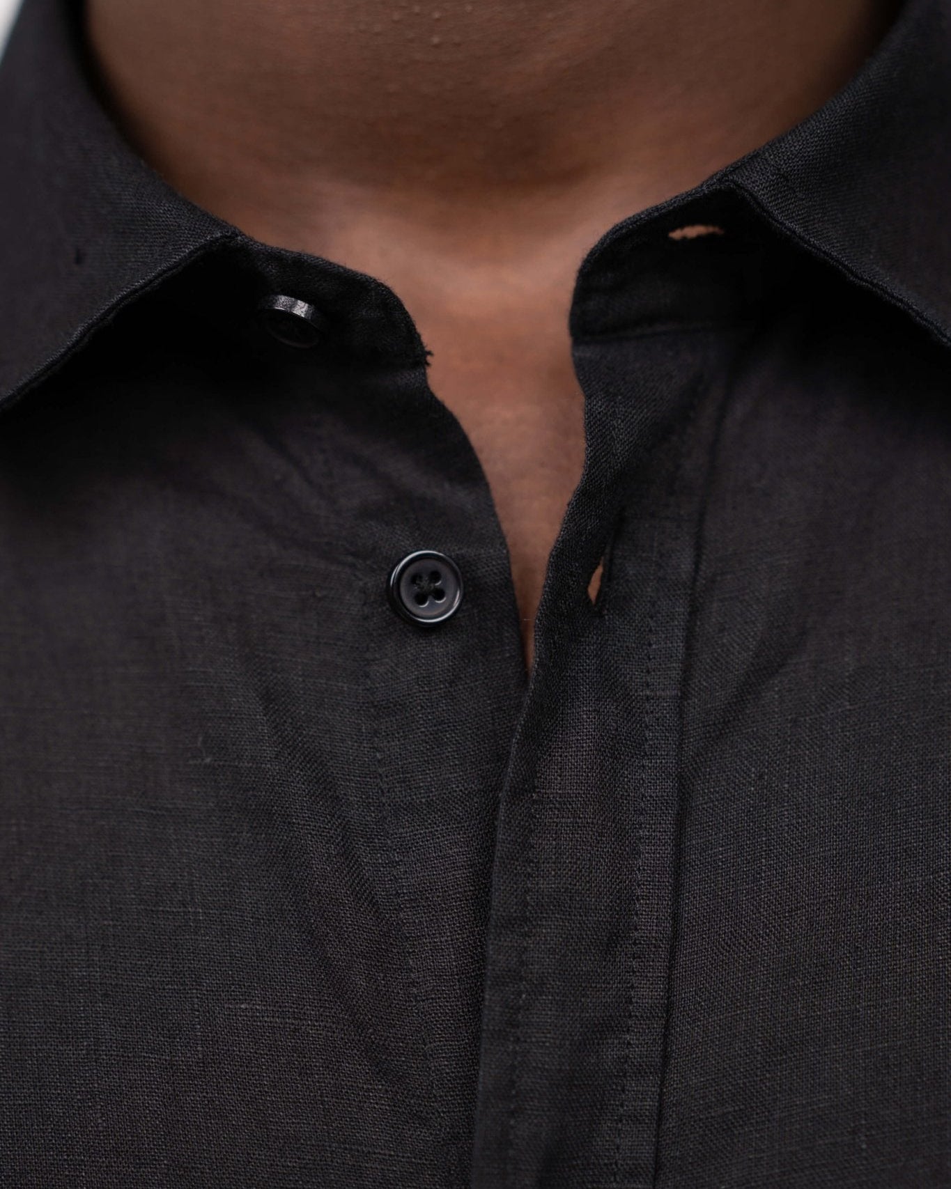 Langærmet Hørskjorte Sort | Skagen - clothing.dk