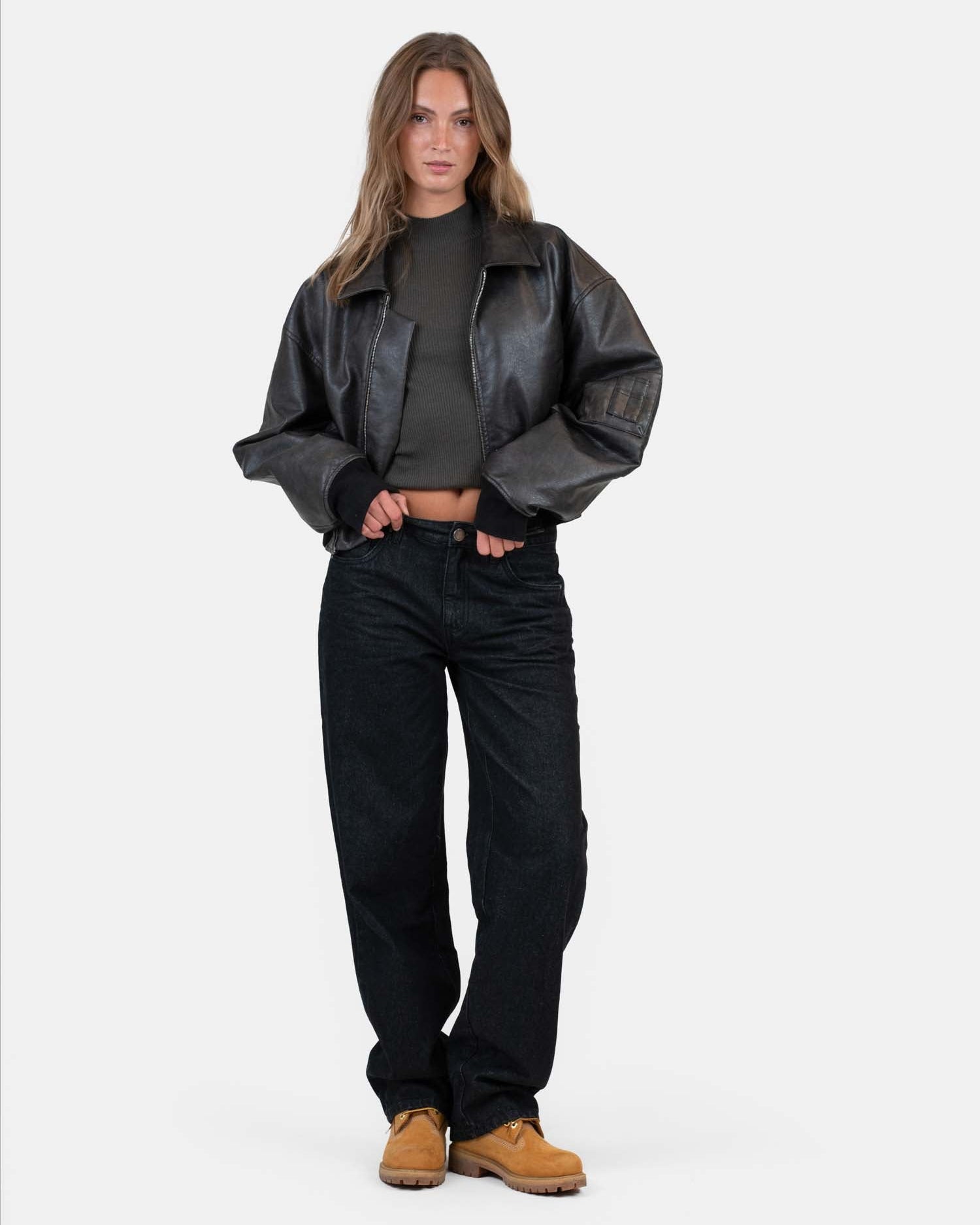 Leather Bomber Jacket Dark Brown | Skagen - clothing.dk