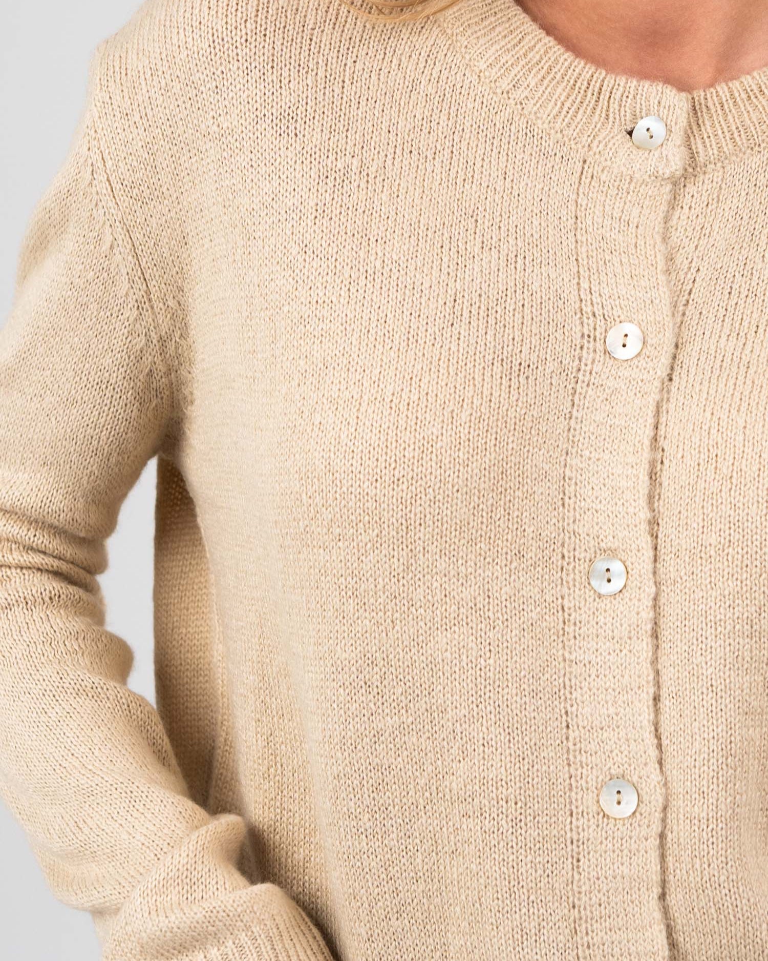 Light Weight Cardigan Beige | Skagen - clothing.dk