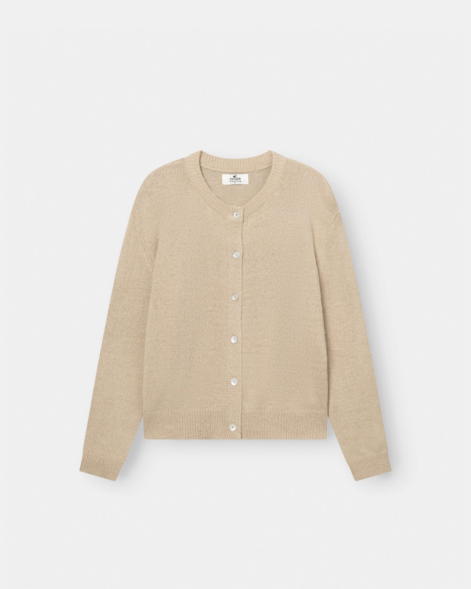 Light Weight Cardigan Beige | Skagen - clothing.dk