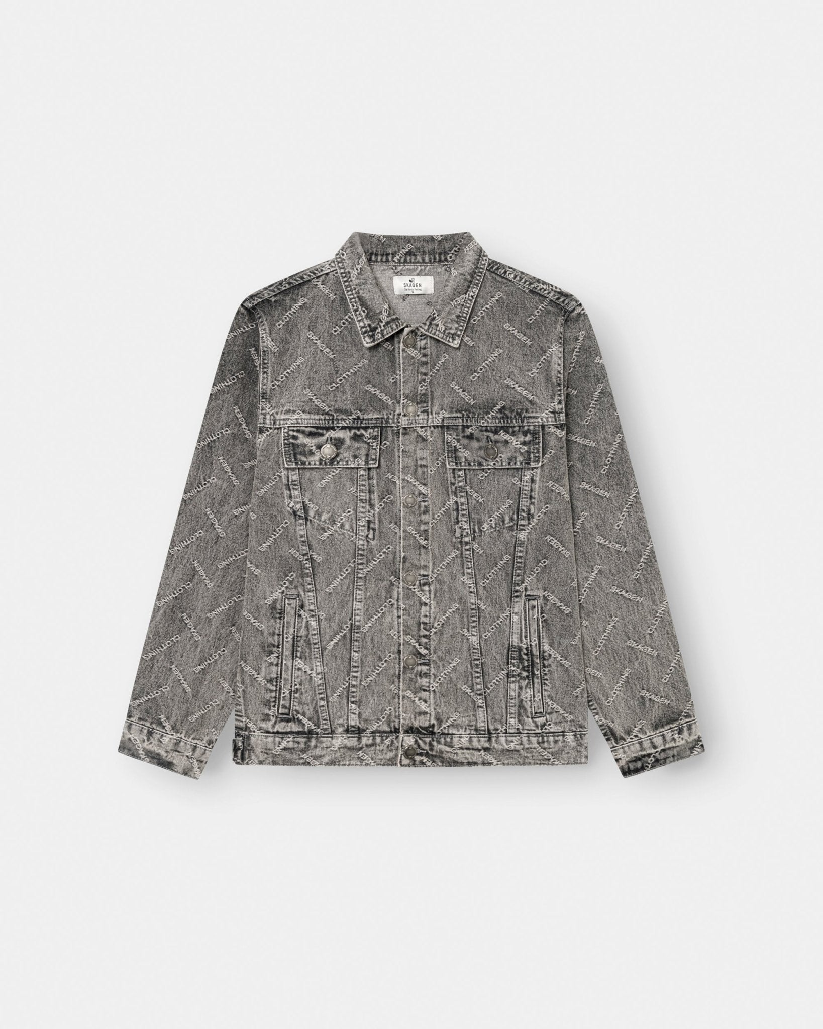 Monogram Denim Jacket Washed Grey | Skagen - clothing.dk