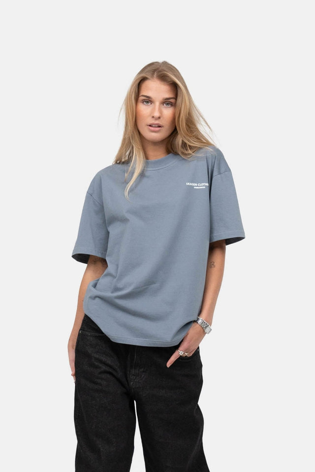 UNMARKED T-shirt Blå |  Skagen-clothing.dk