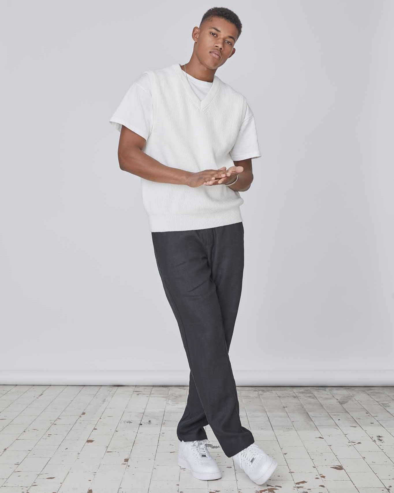 100% Hørbukser Sort | Skagen - clothing.dk